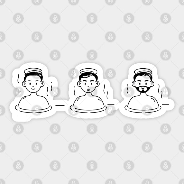 Funny gear for hot spring lover Sticker by it-guys